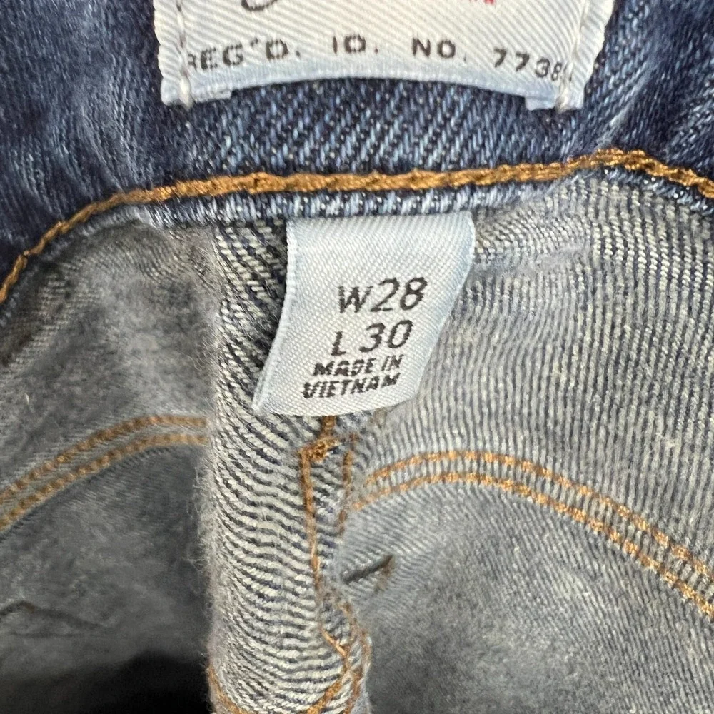 J.Crew 484 Slim Fit Jean Size 28x30 Stretch Dark Worn in Japanese‎ Denim J5025
